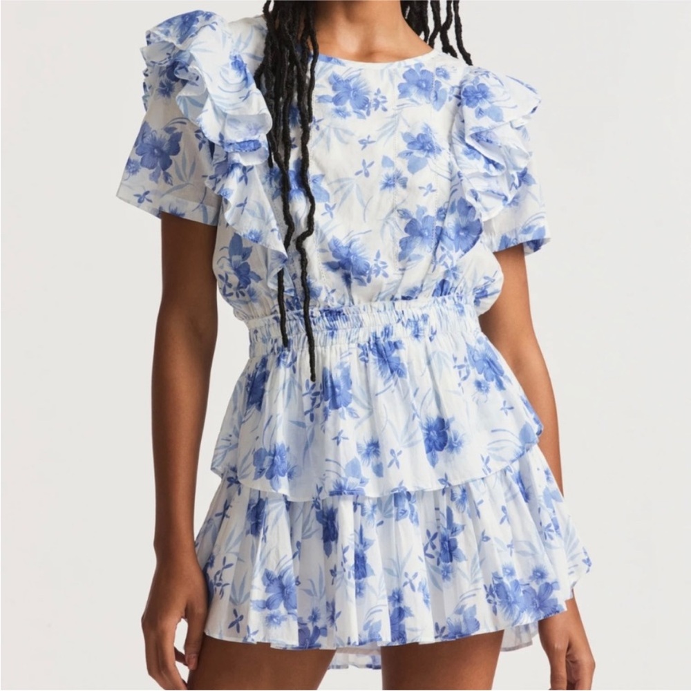 LoveShackFancy Natasha Dress in Strong Current - Size Small